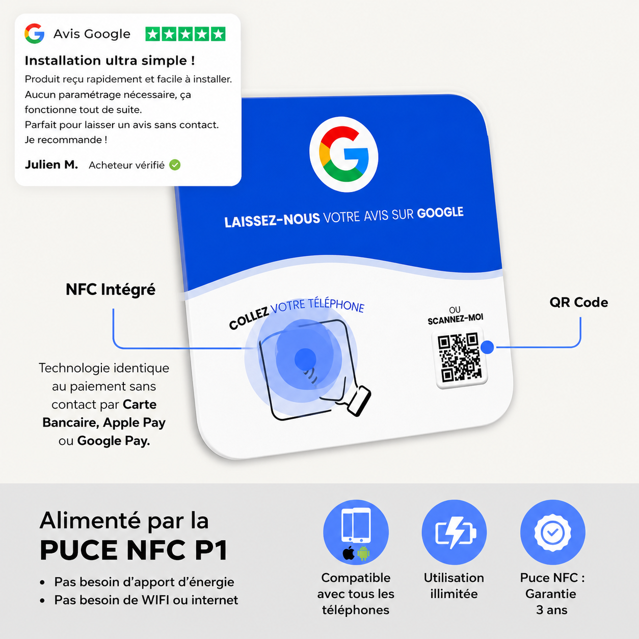 Plaque Avis Google